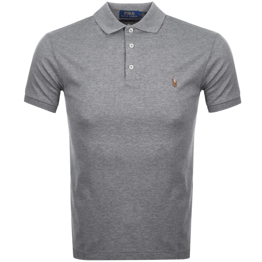 Alternative Image for ProductRalph Lauren Slim Fit Polo T Shirt Grey1